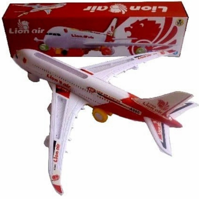 Mainan Pesawat Lion Air Replika Pesawat Miniatur Pesawat Lion Air Anak