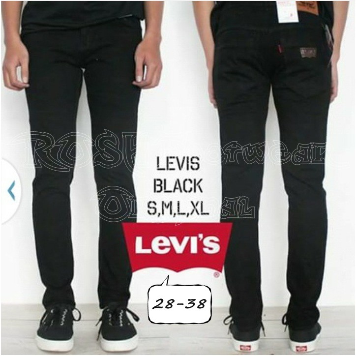 Celana Levis Skinny Pria Bahan Meral / Karet Celana Jeans Q7D7
