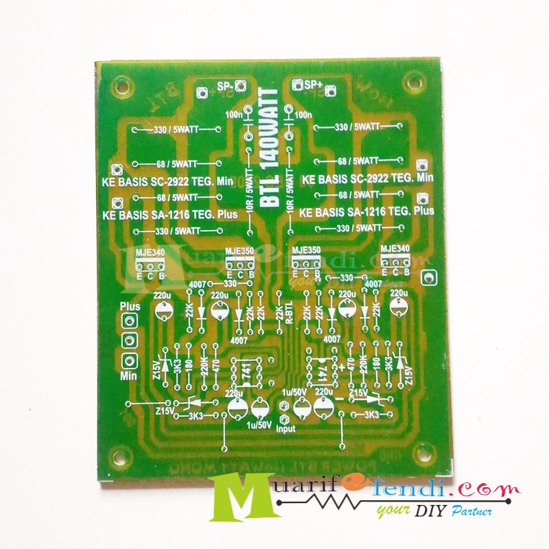 PCB Power Amplifier BTL 140Watt 001