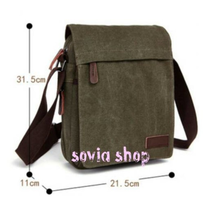 Tas kanvas selempang /tas selempang kain/tas notebook