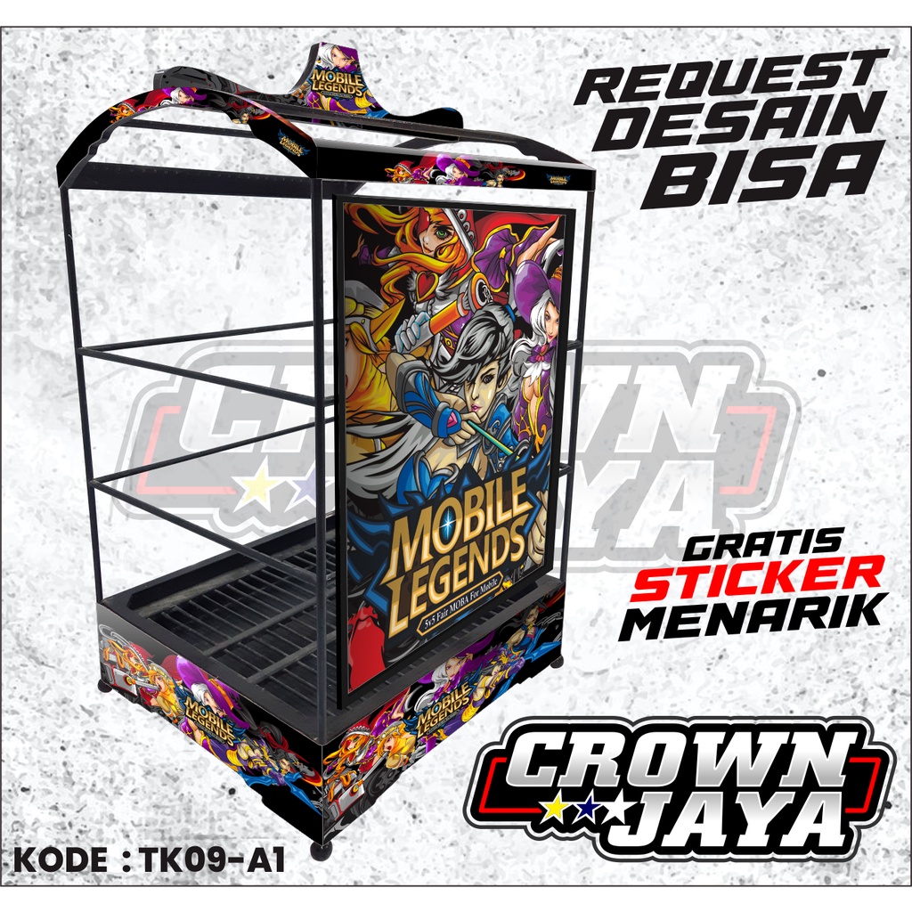 Stiker Sangkar Kotak Ebod Jaya - Decal Stiker Kandang Kotak Oriq Jaya