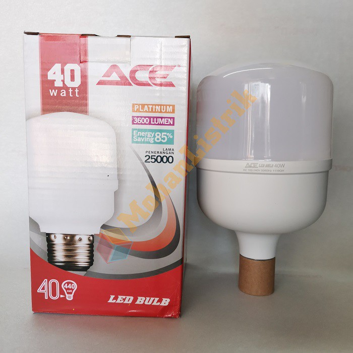 Lampu ACE Garansi 40 Watt Led Capsule Putih Terang