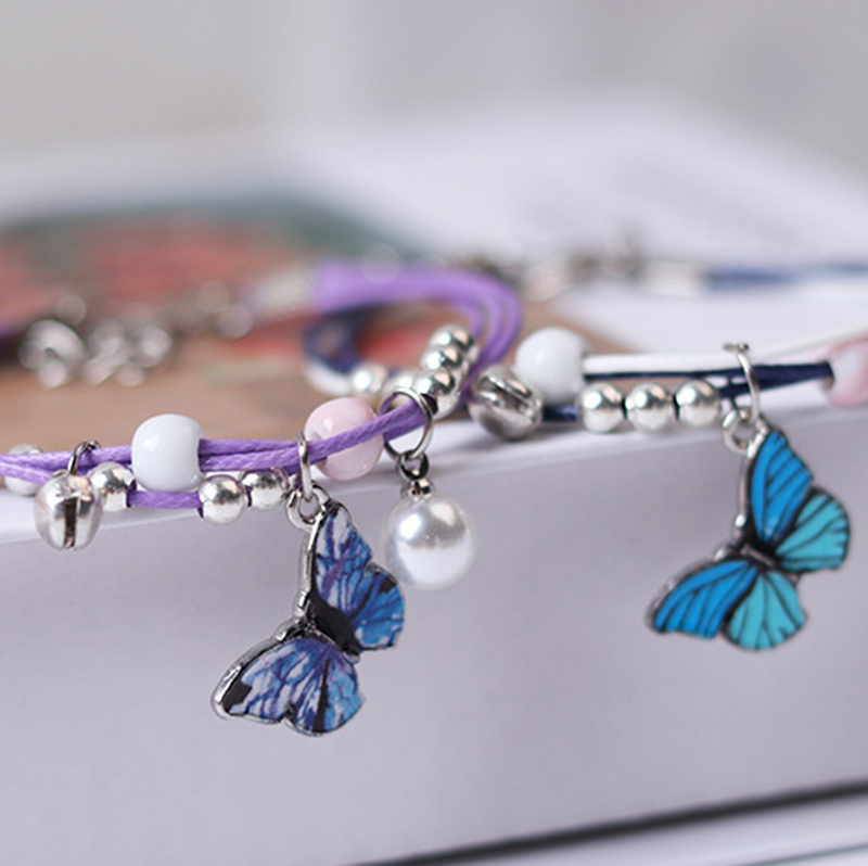 1Pcs Retro Butterfly Bracelets Fashion Jewelry For Women Couples Multilayer Adjustable Bracelets Accessories Loves Gifts