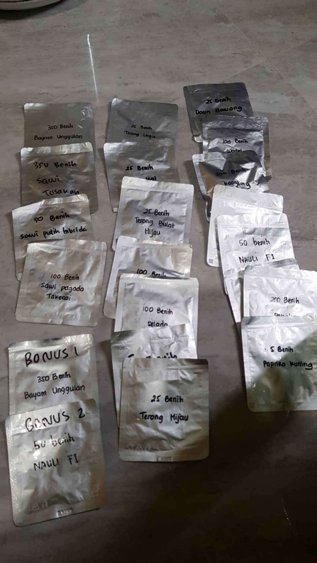 350 Biji Benih Sawi Tosakan Terbaik