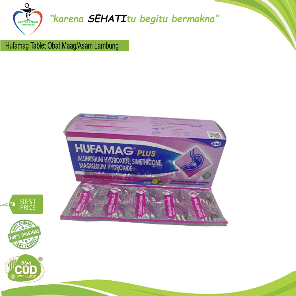 HUFAMAG PLUS TABLET OBAT LAMBUNG