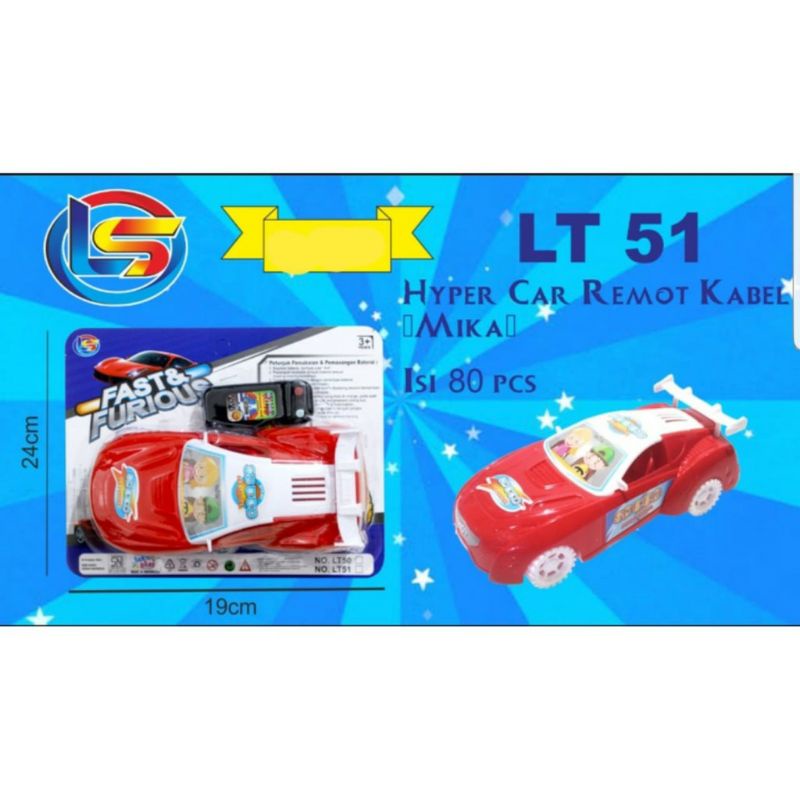 MAINAN ANAK CEWEK COWOK MOBIL REMOT CONTROL KABEL