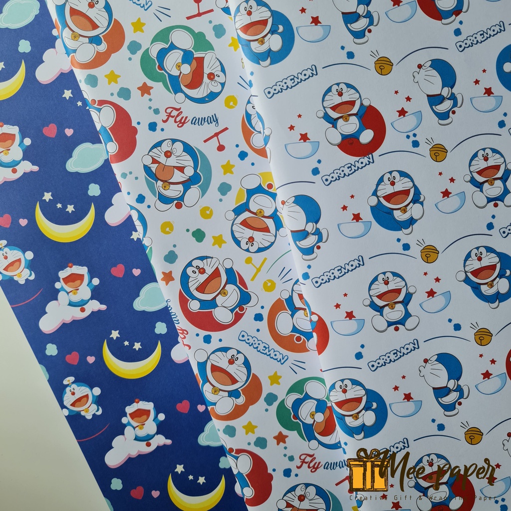 Jual Kertas Kado Sansan Wawa Motif Doraemon Bungkus Wrapping Paper