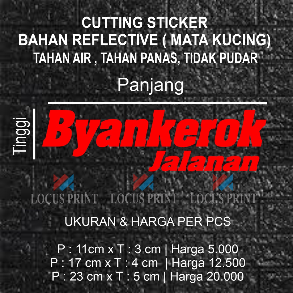 CUTTING STICKER STIKER BYANKEROK JALANAN / RX-KING / BAHAN PREMIUM / 2 TAK-5