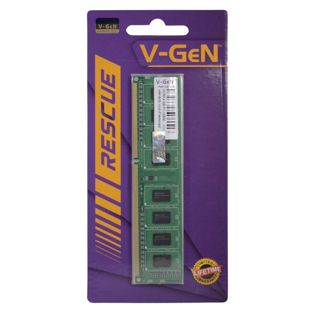 VGEN DDR3 4GB 12800 / 1600MHz LONGDIMM V-GeN RESCUE V GEN