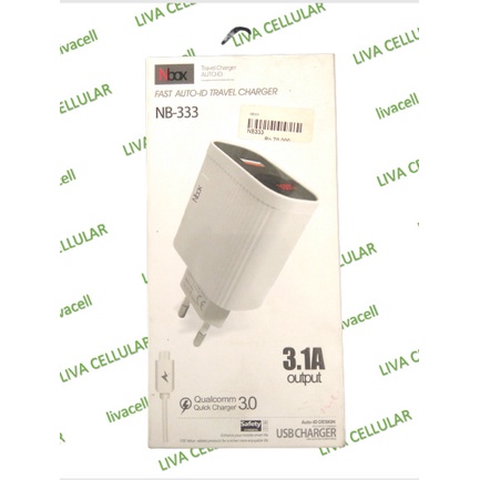 Charger Nbox NB-333 Travel Wall Charger QC 3.0 Fast Charging