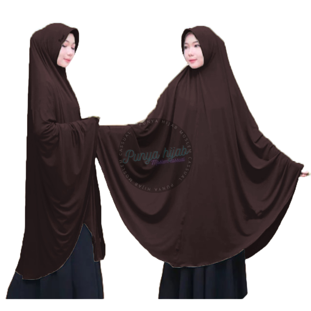 RB Jilbab Syari Super Jumbo XXXXL Polos Jersey Premium Khimar Syari Super Jumbo