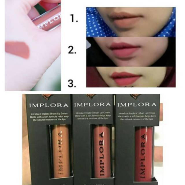 Implora Lip Cream Matte Urban (Ready Lengkap 20 varian Warna)