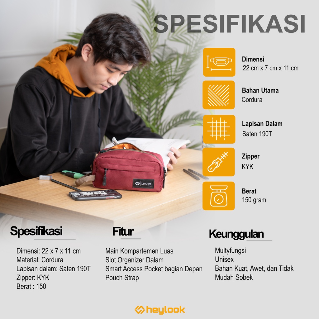 Tempat Pensil Sekolah kERJA kANTOR Kotak Pensil Alat Tulis Kantor ATK Original Distro Tempat Pensil Pouch bag Multifungsi Tepak PENSIL PULPEN BULPEN SPIDOL