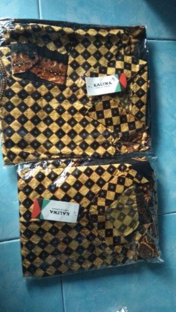 Baju Batik Couple Gamis Jumbo Murah Pasangan Modern Muslim | K016-43 Balqis Wg