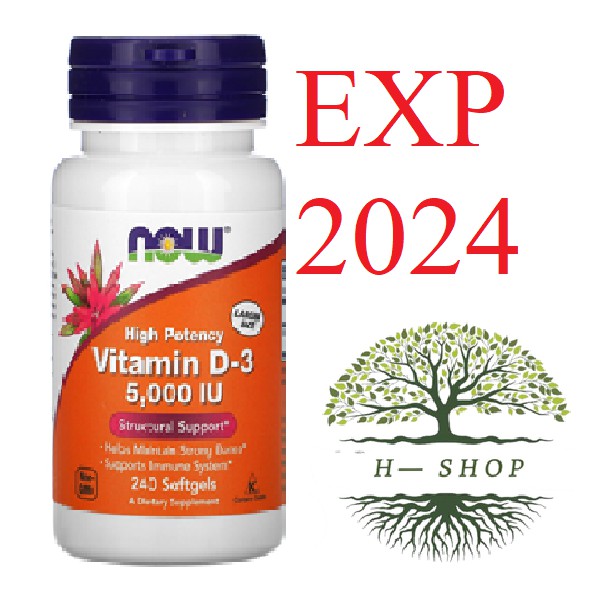 Now Vitamin D3 5000 iu - 240 softgels / Now Foods D3 5000iu