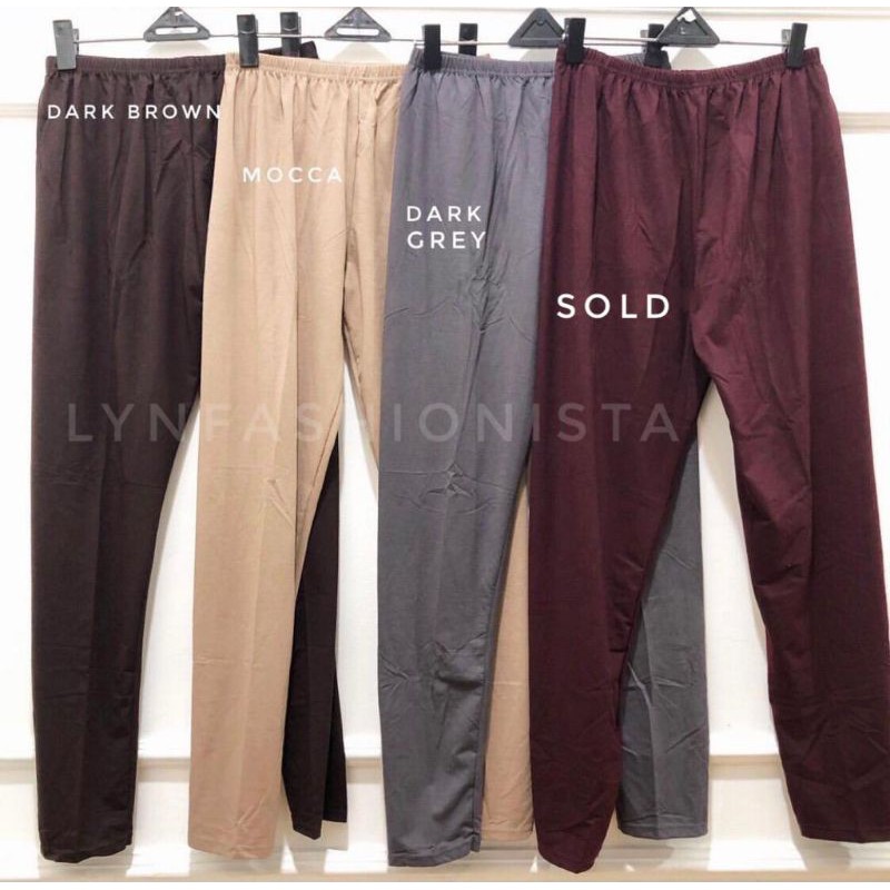 (4SIZE)LEGGING PANJANG WANITA KAOS SPANDEK RAYON GRADE A TEBAL ADEM