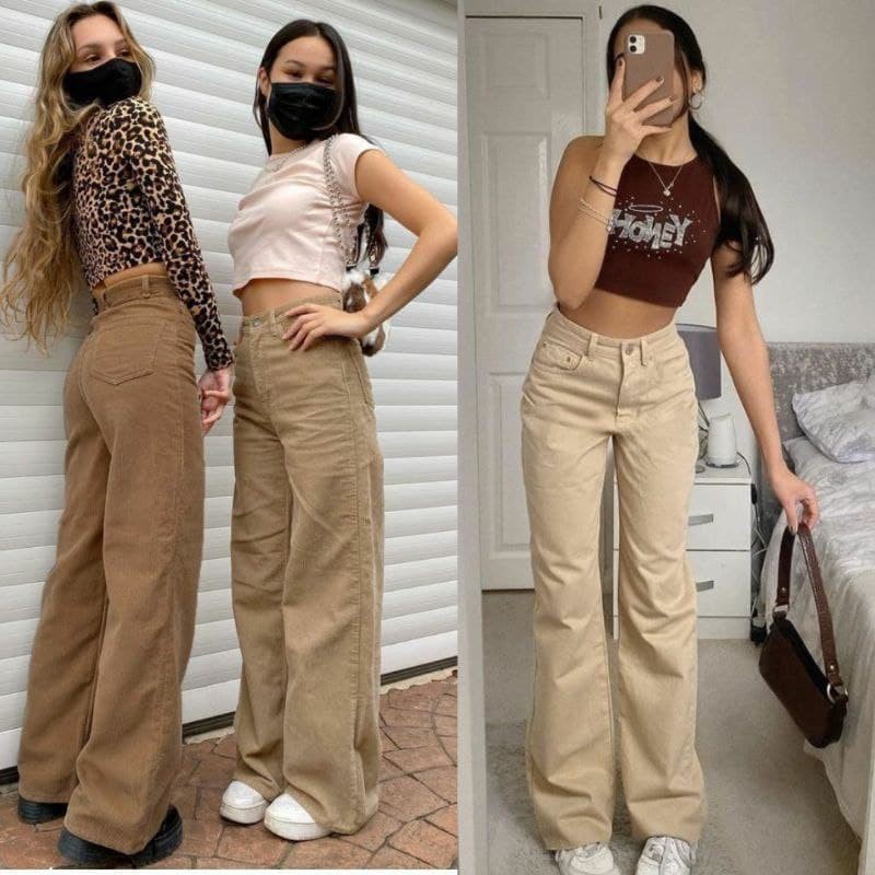 CELANA JEANS KULOT COKLAT KREM // CELANA PINTEREST// BOYFRIEND HIGHWAIST KULOT LOOSE