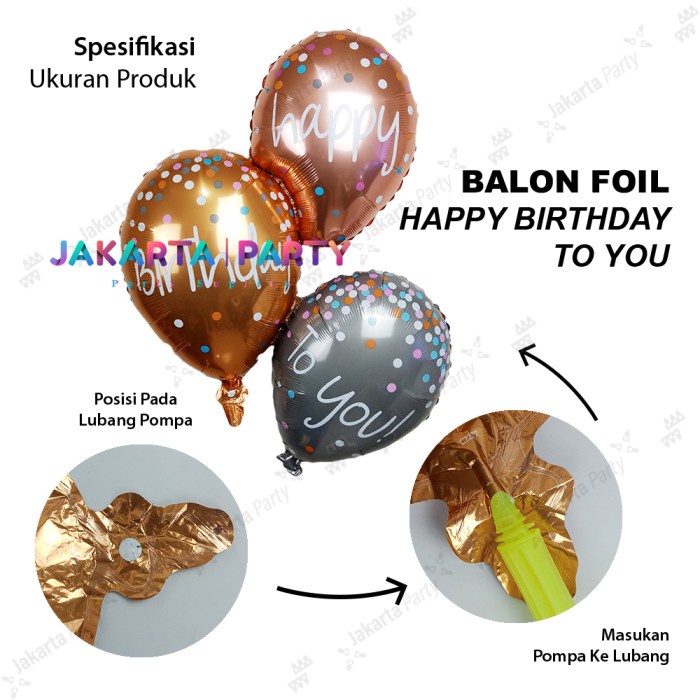 Balon Foil Happy Birthday To You Susun / Balon Happy Birthday To You