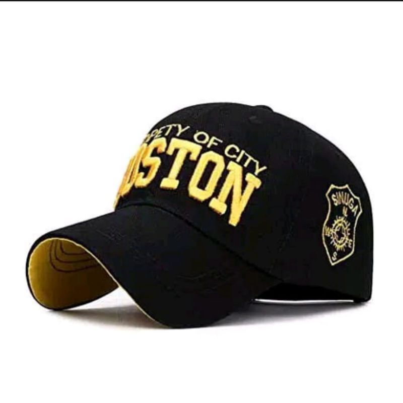 COD Topi baseball pria wanita topi baseball dewasa gaya korea topi higt quality Bordir BOSTON