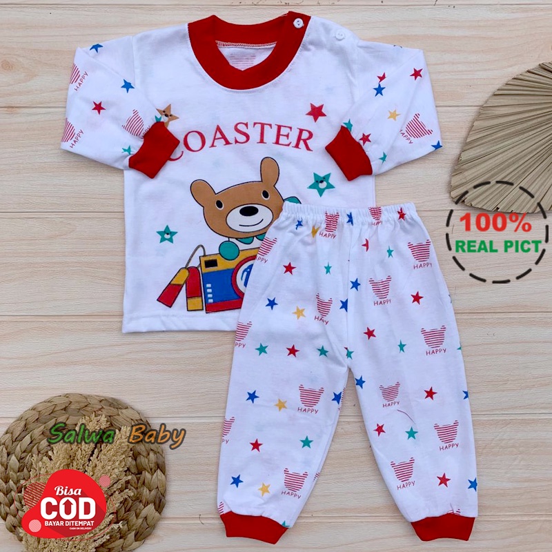 Piyama Bayi Setelan Baju Bayi Kaos Oblong lengan panjang Anak usia 6-12 Bulan Anababy