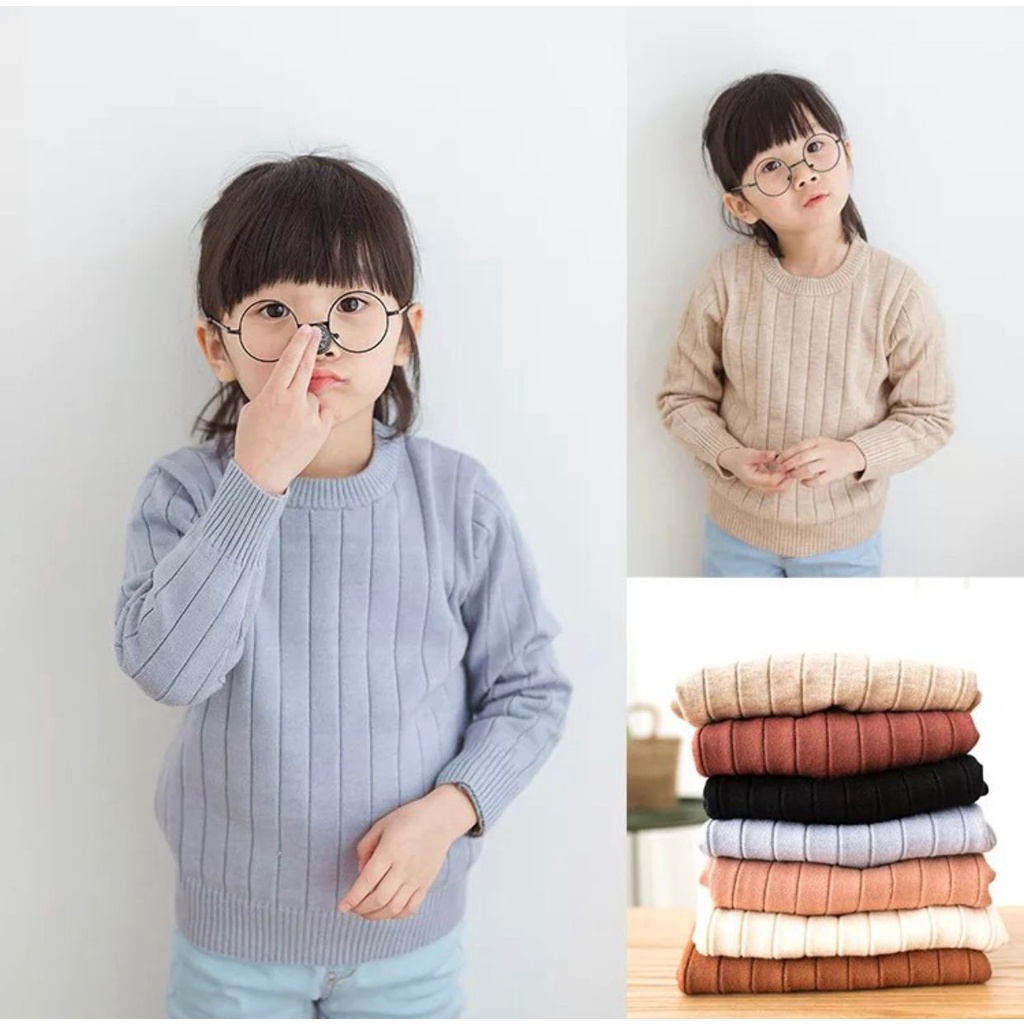 Promo Baju Anak Perempuan Sweater Rajut HALUS QIRANI Usia 3-4 tahun KEKINIAN