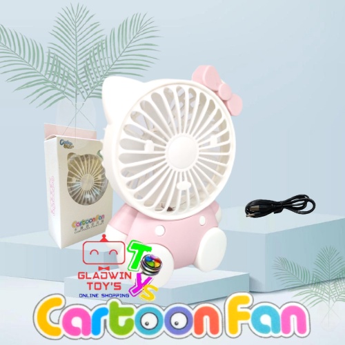 Kipas Angin Gradasi BEAR Viral Mini Portable USB Charge Kipas Angin Genggam Rechargeable Fan 3-Speed