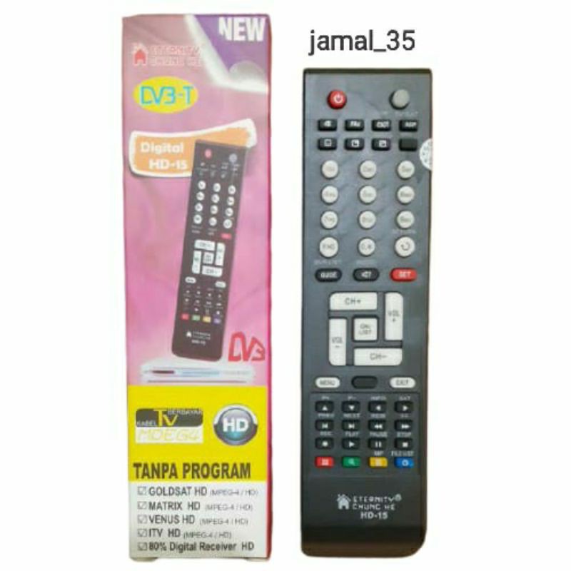 REMOTE REMOT RECIEVER PARABOLA INDOVISION/SKYNINDO/TELKOM HD-15