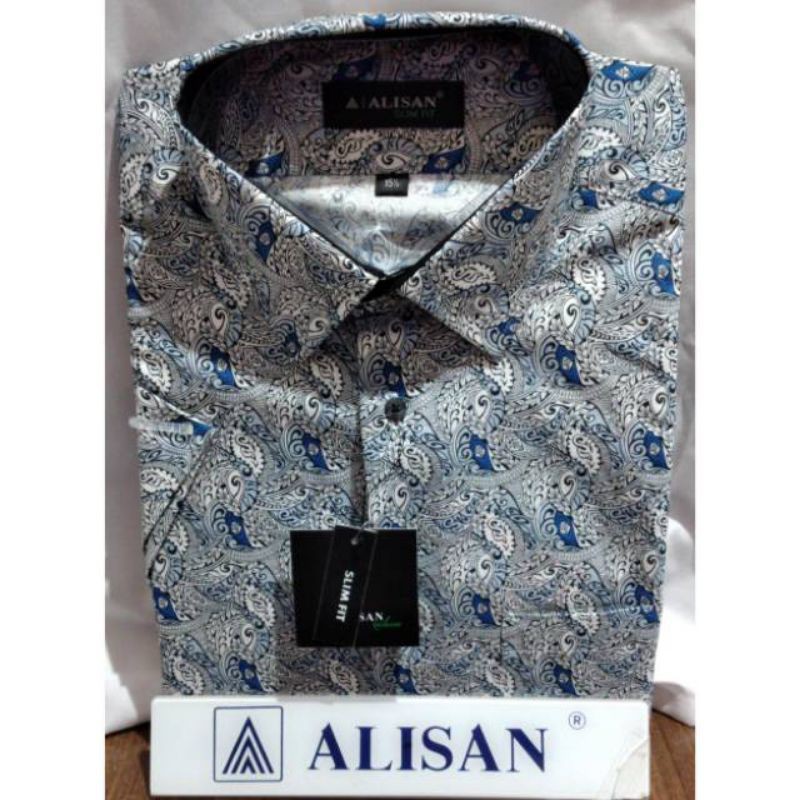 Kemeja Motif  printing ALISAN Lengan pendek