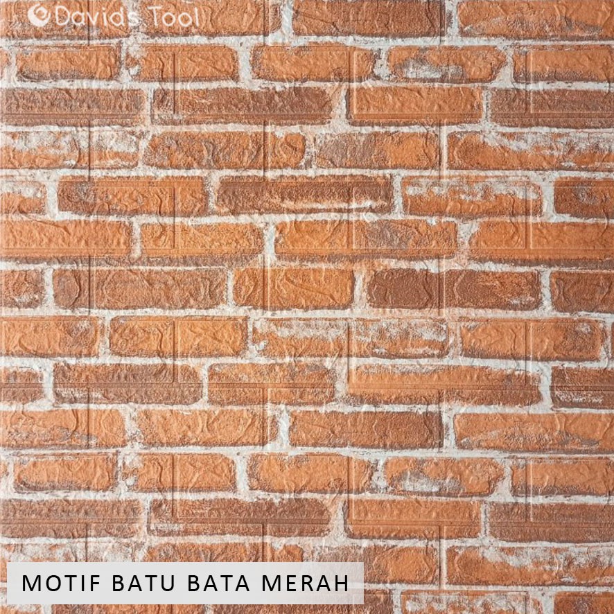 Wallpaper dinding bata putih foam 3D