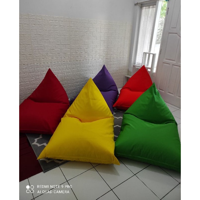 BEANBAG TRIANGLE KOMPLIT PLUS ISI SIZE -S-