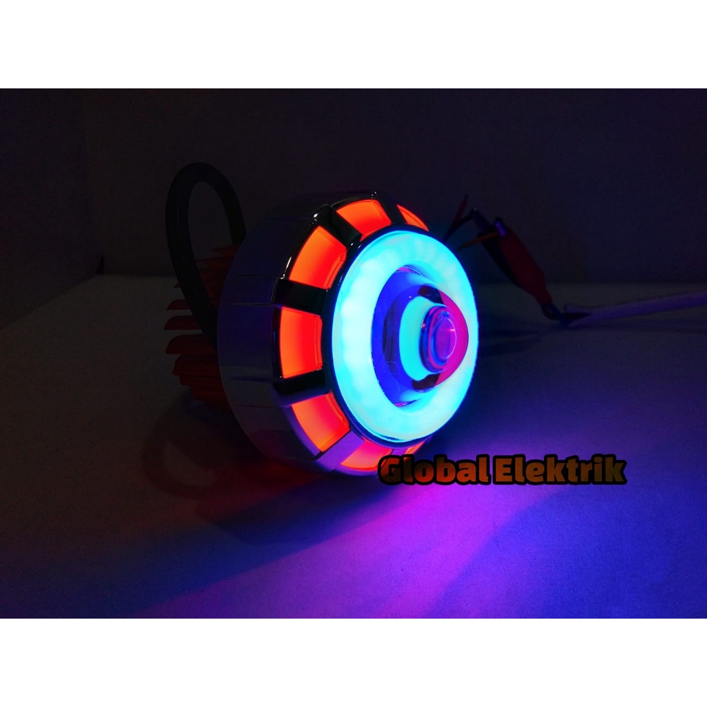 Lampu Led Projie Mini 2.5 Inch Bulat RBR AE DE Running Cahaya Utama 3Mode Lampu Tembak Sorot Led Pro