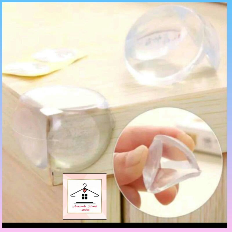 Pengaman / Pelindung Sudut Meja Silikon 4Pcs