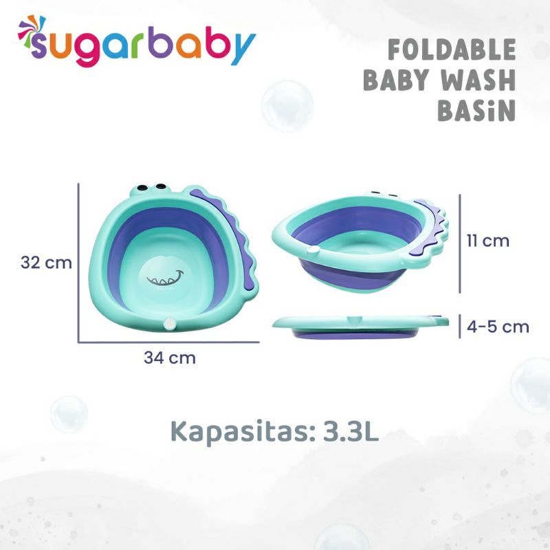 Sugarbaby Foldable Baby Wash Basin/Baskom Lipat Bayi/Ember Lipat Multifungsi