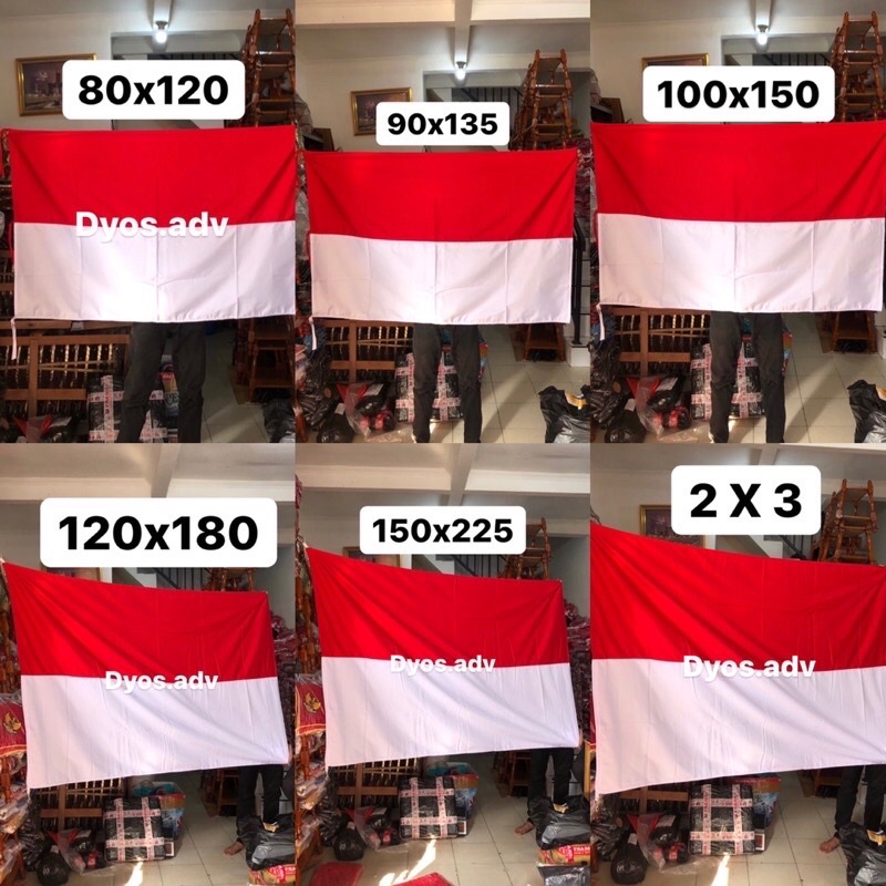 Bendera merah putih 90x135 cm (Drill Premium)