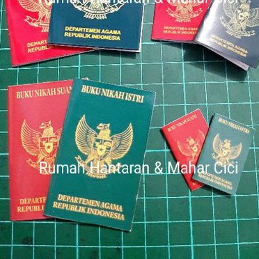 replika buku nikah hiasan mahar