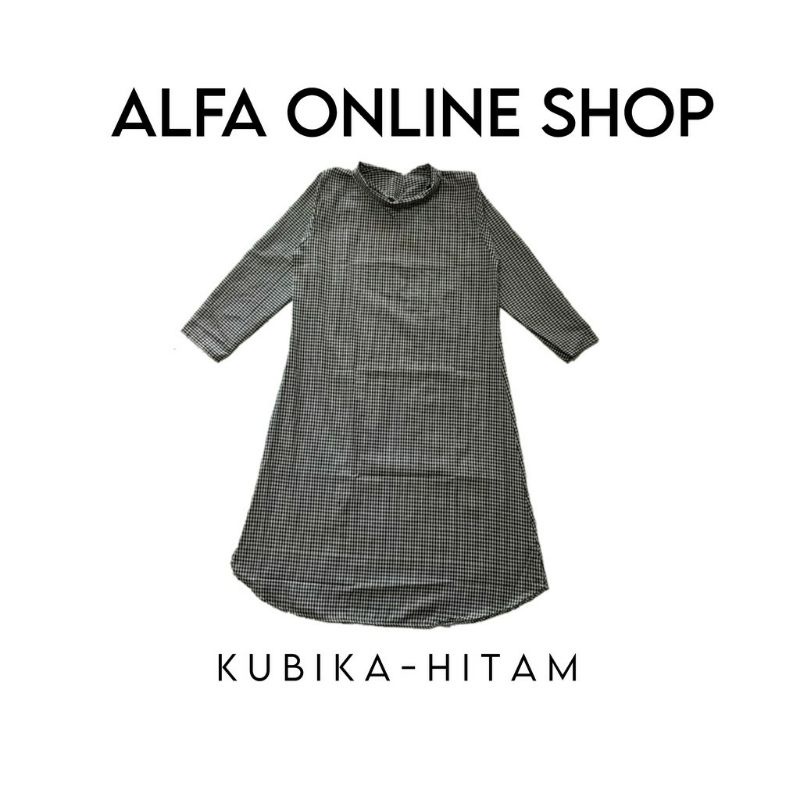 MRA - LONG TUNIK WANITA POLOSAN MOTIF KOTAK KOTAK