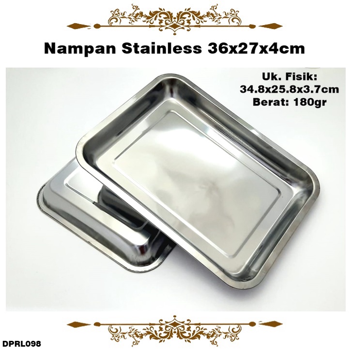 Nampan/Baking Tray Stainless 36x27x4cm