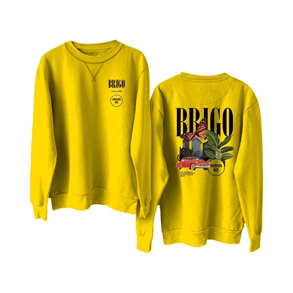 Sweater Crewneck BRIGO Modern age  Sablon DTF Fleece Cotton II BRIGO Basic Sweatshirt  Modern age II Cotton M-XXL (Pria &amp; Wanita) Free stiker&amp;Gantungan Kunci