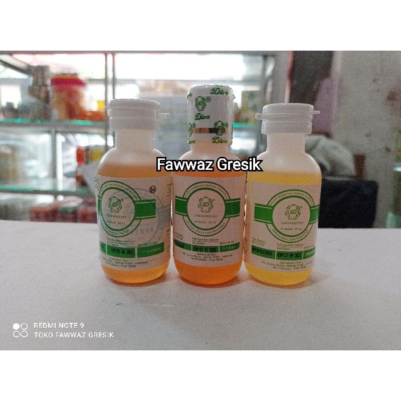 Diva Bahan Pelembut Kue 60ml - Softener Cake - Bread Pastry Keju Wisman Wysman Vanila Netral Neutral