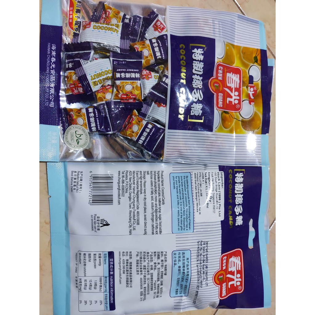 Permen kelapa bonbon santan jenang malaysia 100%