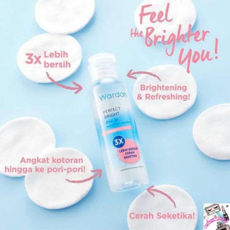 ☃Cutezz_ching☃Wardah Perfect Bright Tone Up Micellar Water 100ml