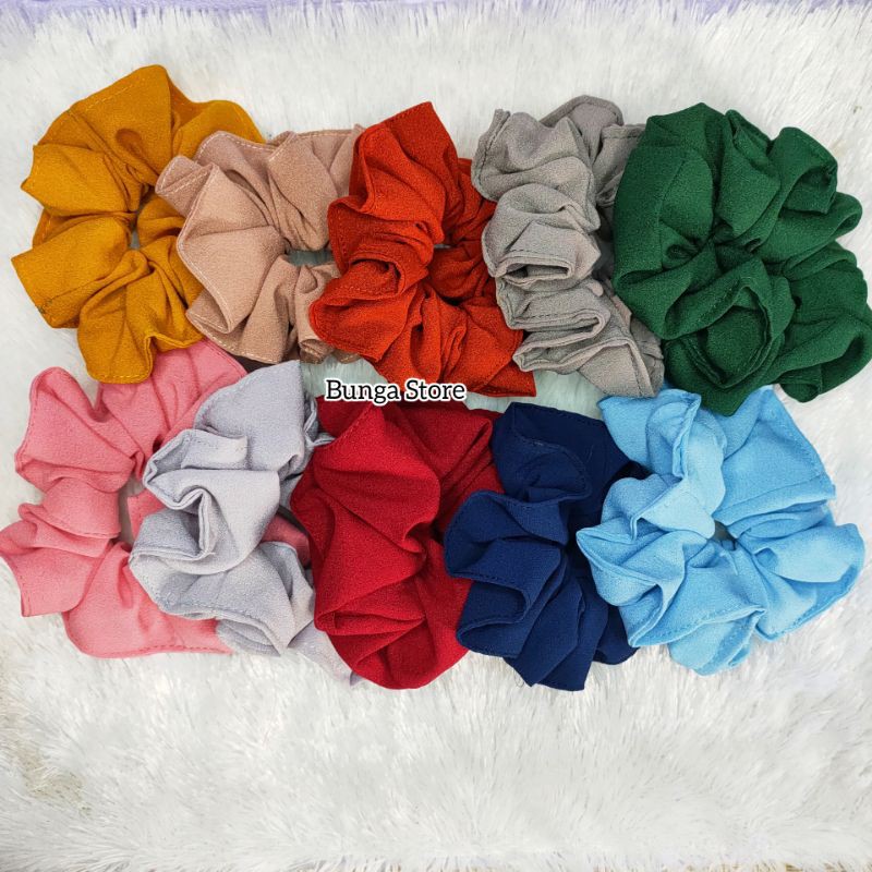 IKAT RAMBUT TALI KUNCIR SRUNCI SRUNCHIE MINI HIJAB CEMOL-2