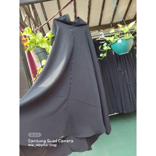 Khimar jumbo Syar'i Cempaka Jetblack