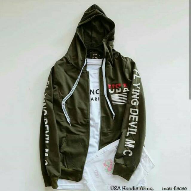 Jaket Hodie Usa Army