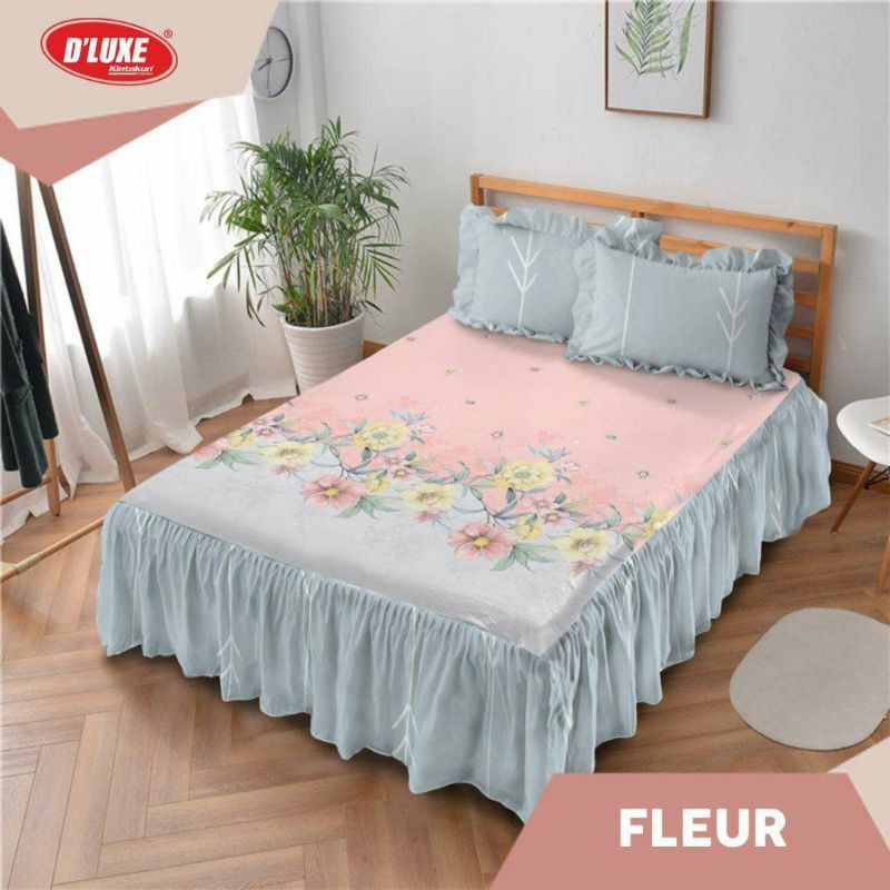 Sprei Kintakun D'luxe King Size 180 Rumbai motif Fleur