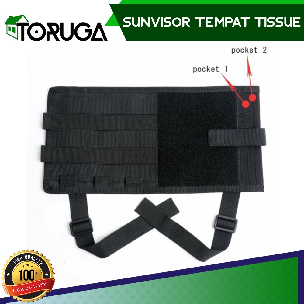 Sunvisor Tempat Tisu Tissue Mobil ada resleting Interior Headrest