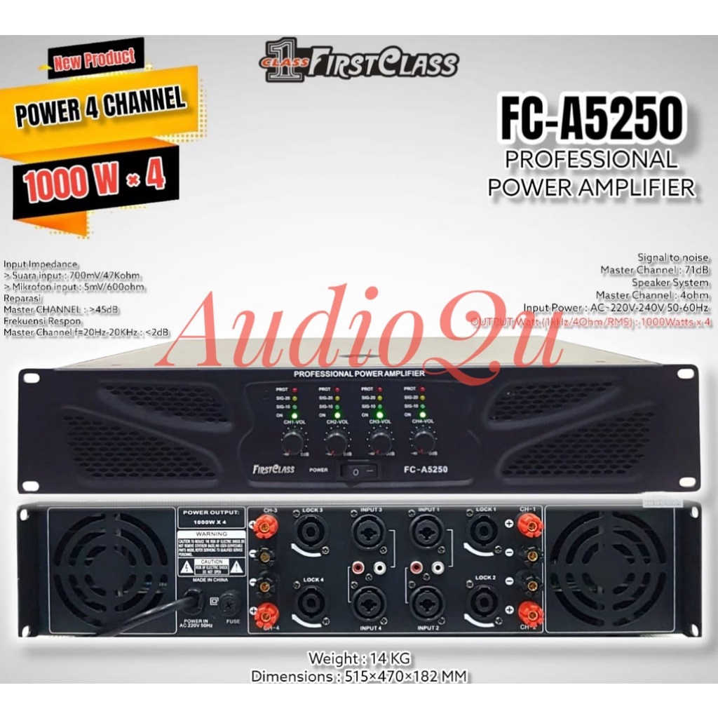 POWER AMPLIFIER FIRSTCLASS FC A5250 / FCA5250 / FCA 5250 FIRST CLASS