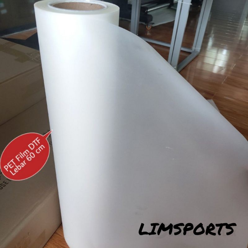 

Transfer PET FLIM DTF lebar 60cm Premium Meteran / Kertas Sablon Digital FTG