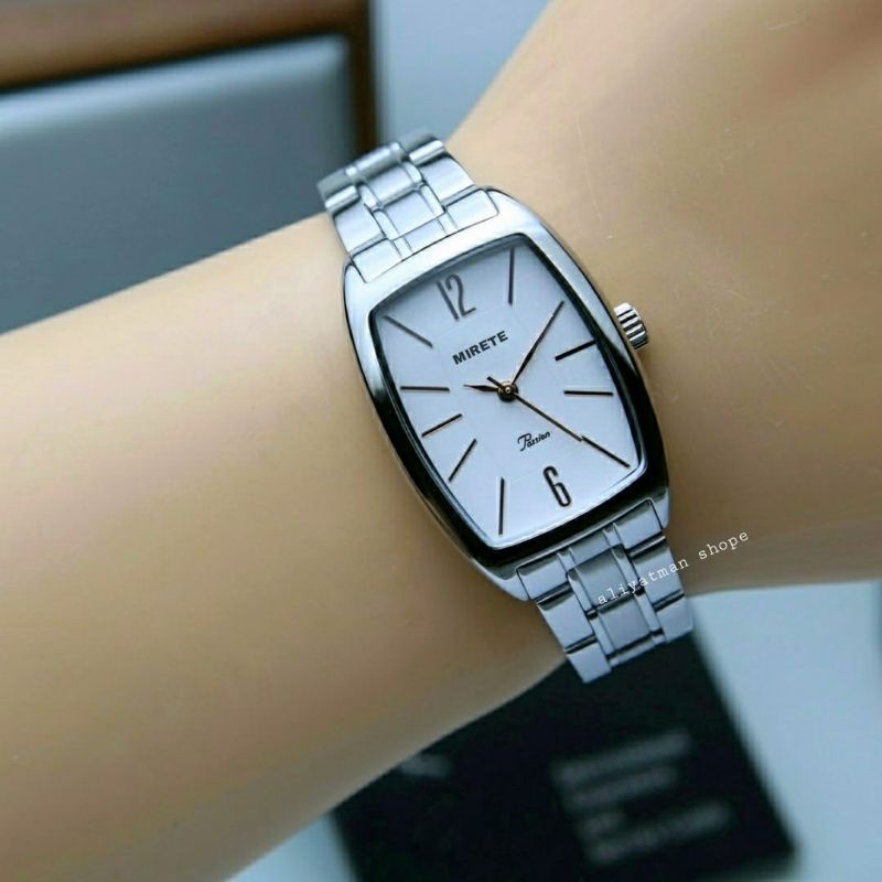 JAM TANGAN MIRETE OVAL PERSEGI MODEL SIMPLE TAHAN AIR_MIRETE ORIGINAL TAHAN AIR JAM TANGAN CEWEK PERSEGI_JAM TANGAN KASUAL WANITA RANTAI STAINLIS STEL FREE BATRAI CADANGAN JAM TANGAN BESI JAM TANGAN WANITA TERLARISS