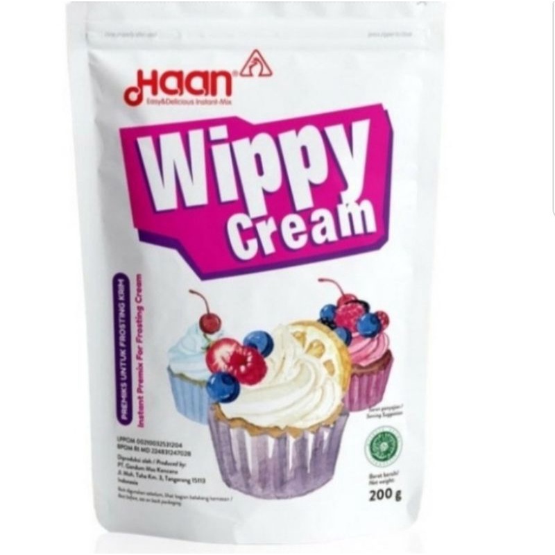 

Haan Whippy Cream 200 g / Whipping cream bubuk instant